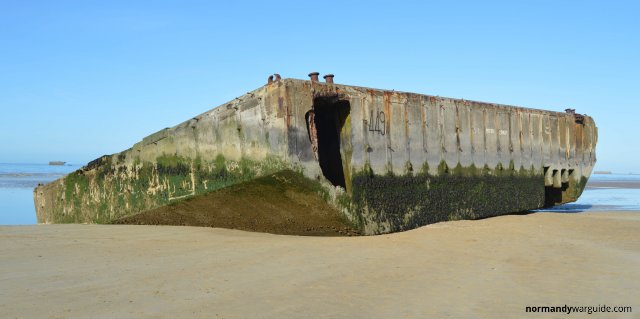 Remnants of the artificial harbour at Arromanches
