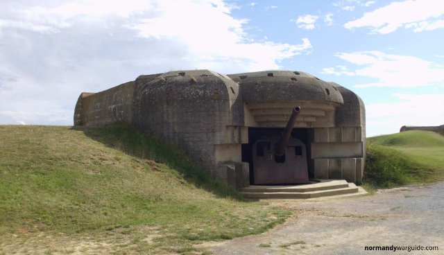 Casemate at Longues-Sur-Mer Battery with original gun