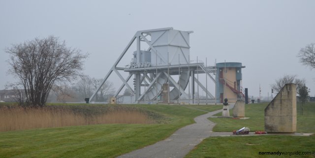 Memorials and the modern pegasus bridge replacement the background