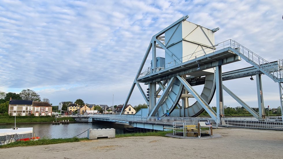 The new Pegasus Bridge over the Caen Canal
