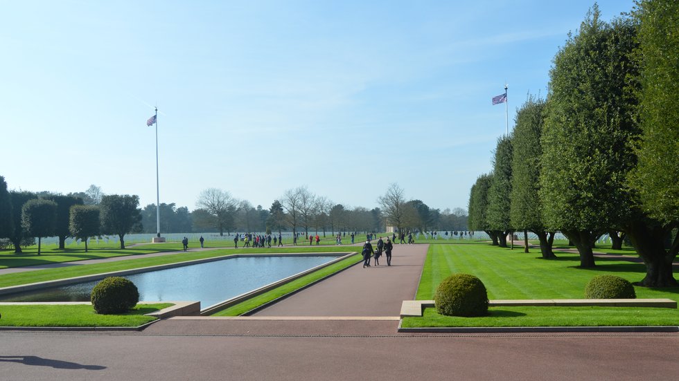 The Reflecting Pool at the Normandy American Cemetery