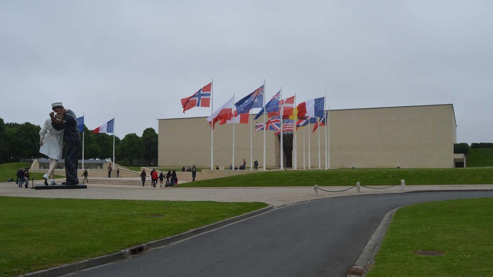 Exterior of the Caen Memorial Museum, a major World War II and peace history center in Normandy