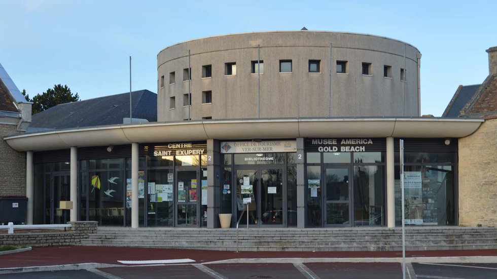 Exterior of the Gold Beach Museum in Ver-sur-Mer, located near the British D-Day landing zone