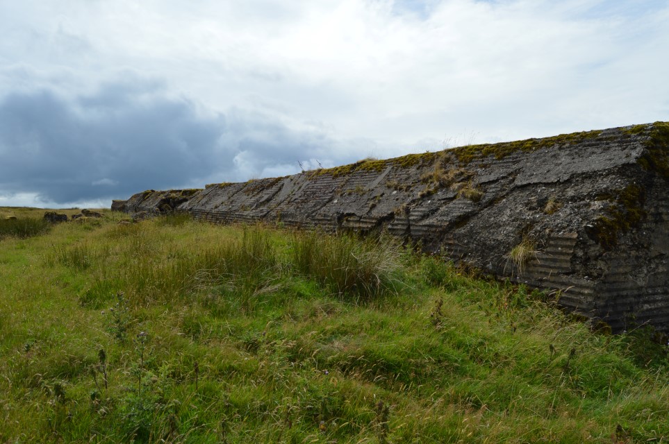 The rear of the wall