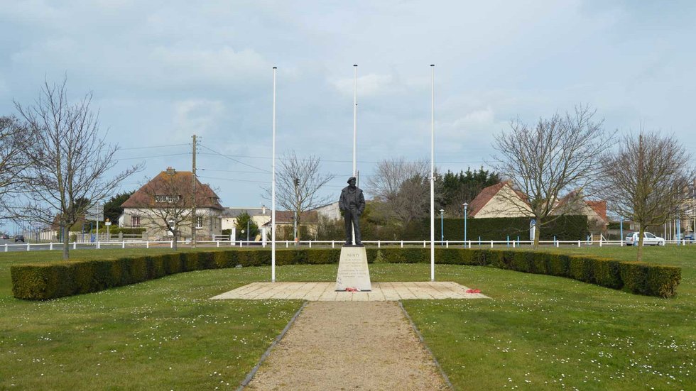 Statue of General Montgomery located in Colleville-Montgomery