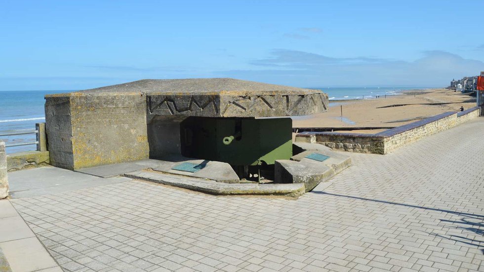 50mm cannon at Widerstandsnest 27, Saint-Aubin-sur-Mer