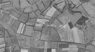 Aerial imagery of houses location from 1947