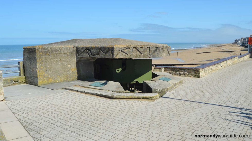 Casemate at Widerstandsnest 27 in Sainte-Aubin-sur-Mer, part of the German defences on Sword Beach