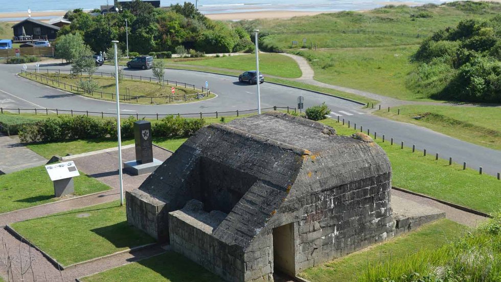 WN65, the site of the first American headquarters established on Omaha Beach after the D-Day landings
