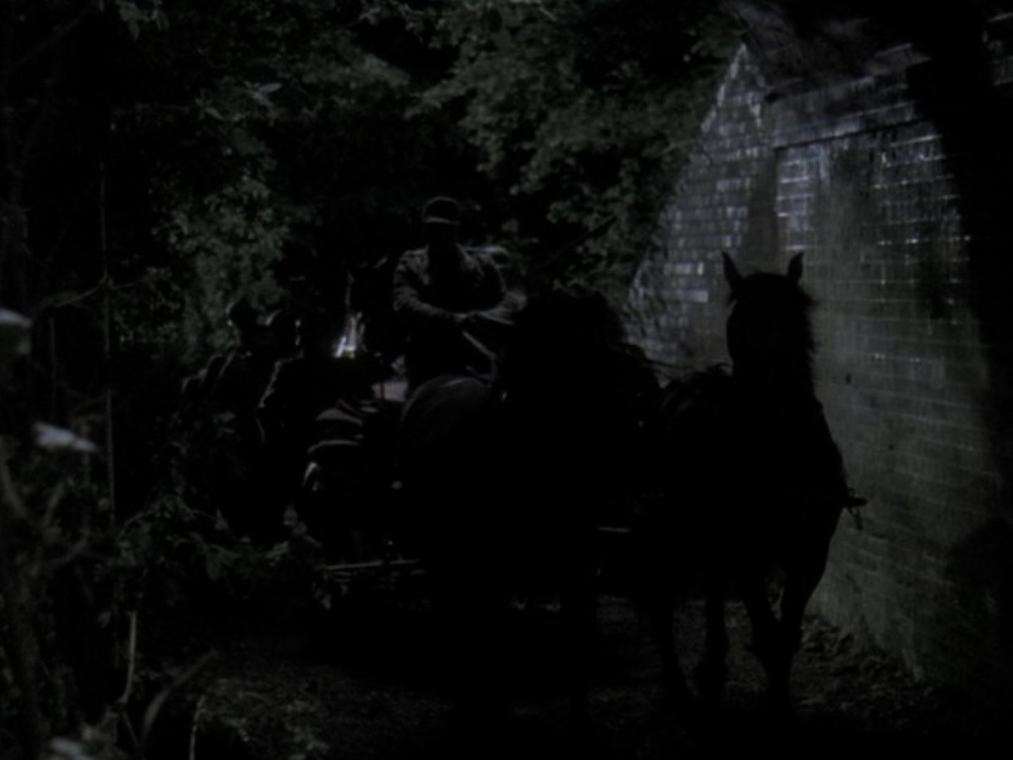 The convoy ambush under a railway bridge in Band of Brothers