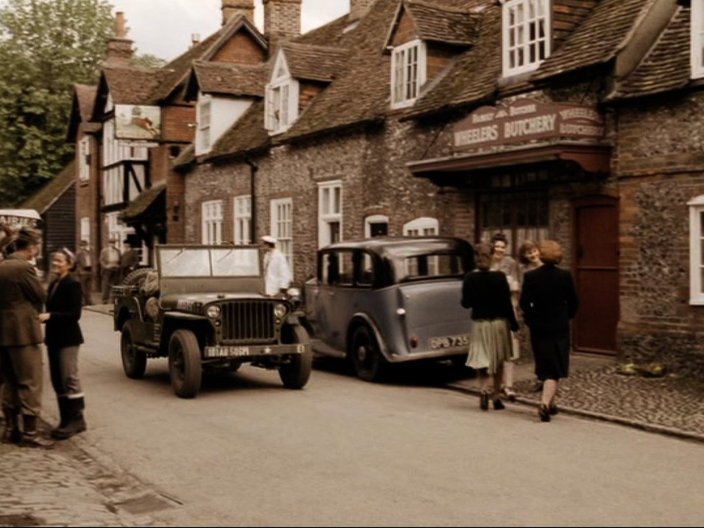 Band of Brothers Aldbourne butcher's shop scene, filmed in Hambleden