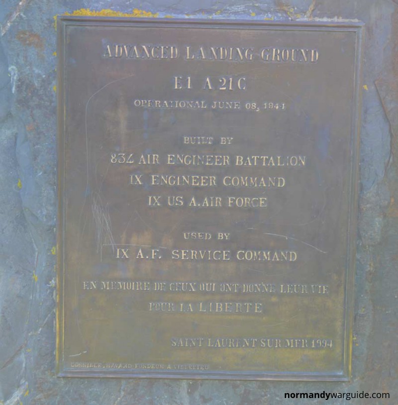 Advanced Landing Ground E1 A21 C plaque