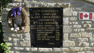 Anguerny Canadian Liberators Memorial Plaque closeup