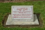 Argences memorial to Robert Sarre member of the resistance