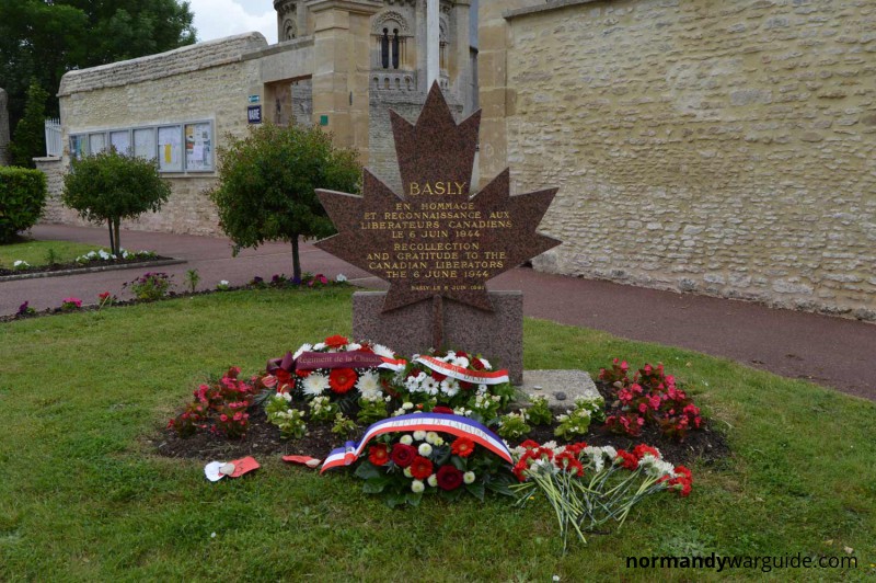 Basly War Memorial to Canadian Liberators closeup