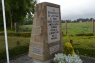 Blosville Temporary Cemetery Memorial - left side