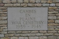 Cambes-en-Plaine Commonwealth War Cemetery Sign