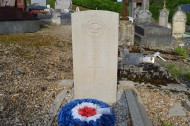 Grave of Sergeant Frederick George Ralph in Quetteville churchyard, Normandy