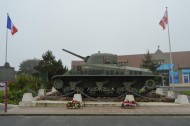 Courseulles-sur-Mer Sherman DD Tank - Side with flags