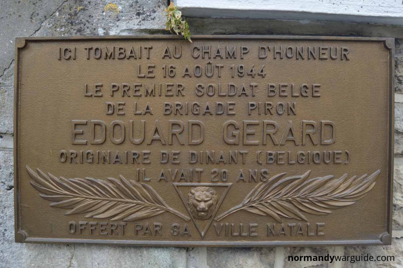 Edouard Gerard Plaque, Sallenelles