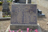Escoville memorial to civilian victims of the war - closeup view