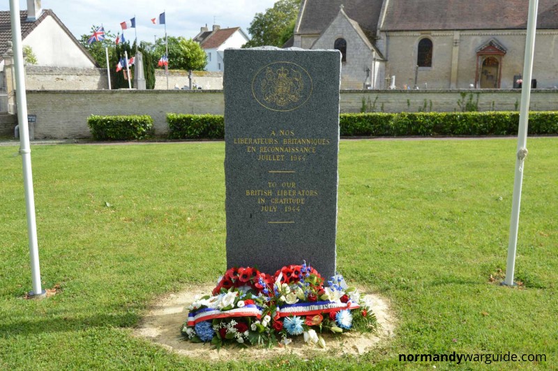 Escoville memorial to its British liberators