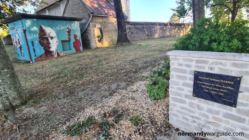 General Tommy Harris Memorial and mosaic tribute to the 2nd Battalion Royal Ulster Rifles in Cambes-en-Plaine