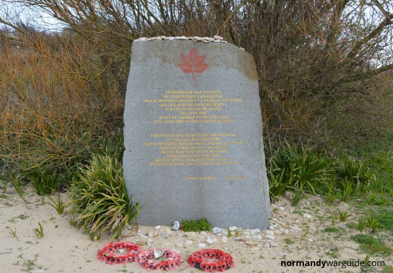 Graye-sur-Mer tribute to the Canadian Infantry