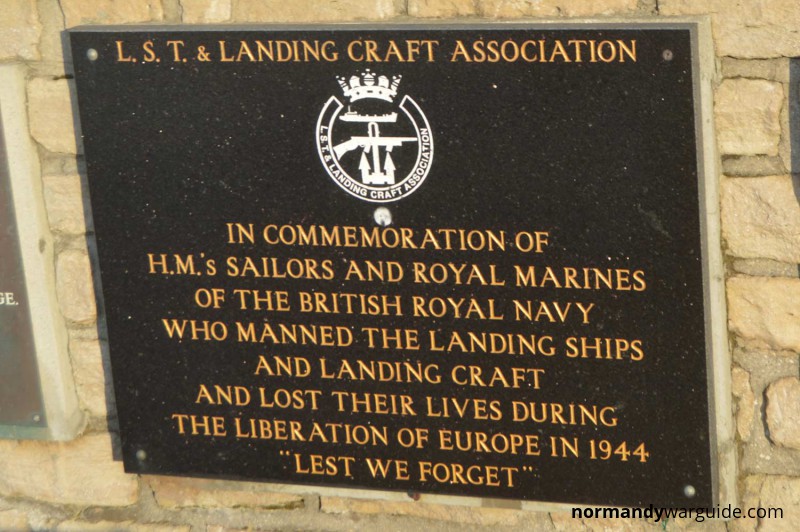 Memorial to the men who lost their lives manning the landing ships and landing crafts