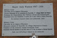 Major Jack Watson Memorial Plaque, Ranville