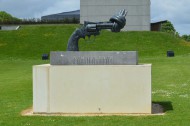 Non-Violence sculpture at Memorial de Caen