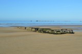 Mulberry Harbour Arromanches at low tide
