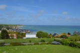 Mulberry Harbour Arromanches view from the cliffs