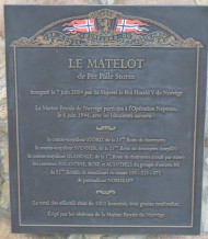 Norway Royal Navy Memorial Plaque, Hermanville