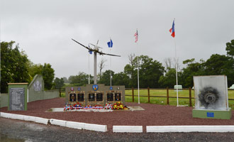 Picauville Memorial to 5 crashed C-47 Dakota planes