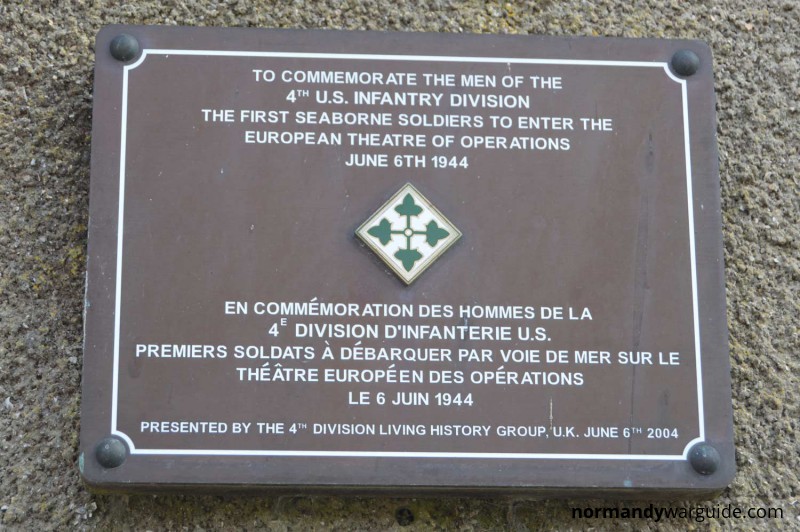 Plaque to the 4th U.S. Infantry Division, Sainte-Marie-du-Mont