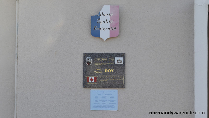 Private Louis Valmont Roy Plaque, Colomby-Anguerny