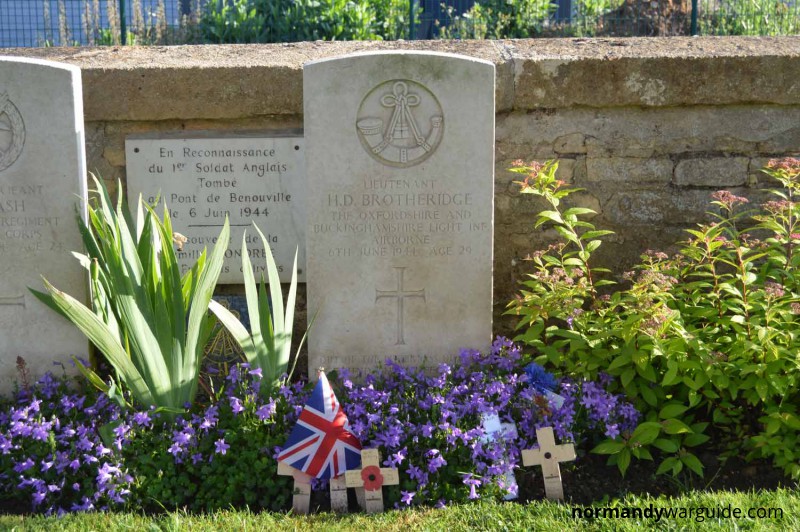 Ranville Church grave of Lieutenant Brotheridge