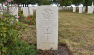 The grave of F/O E.J. ALLEN, Bretteville-sur-Laze Canadian War Cemetery