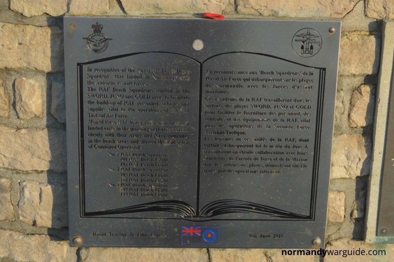 Royal Air Force Beach Squadrons Memorial, Arromanches