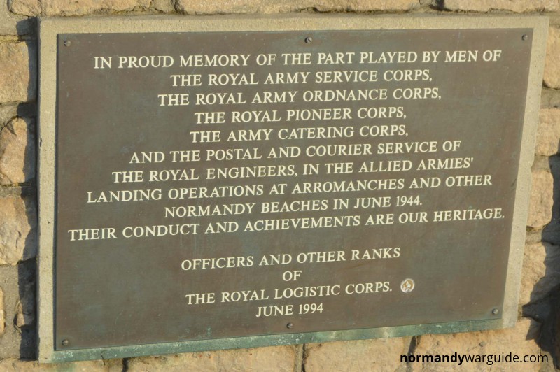 Royal Legistics Corps Memorial, Arromanches