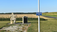 Rue Bill Ross inauguration memorial located where Rue Bill Ross meets Rue Queen’s Own Rifles of Canada in Anguerny.