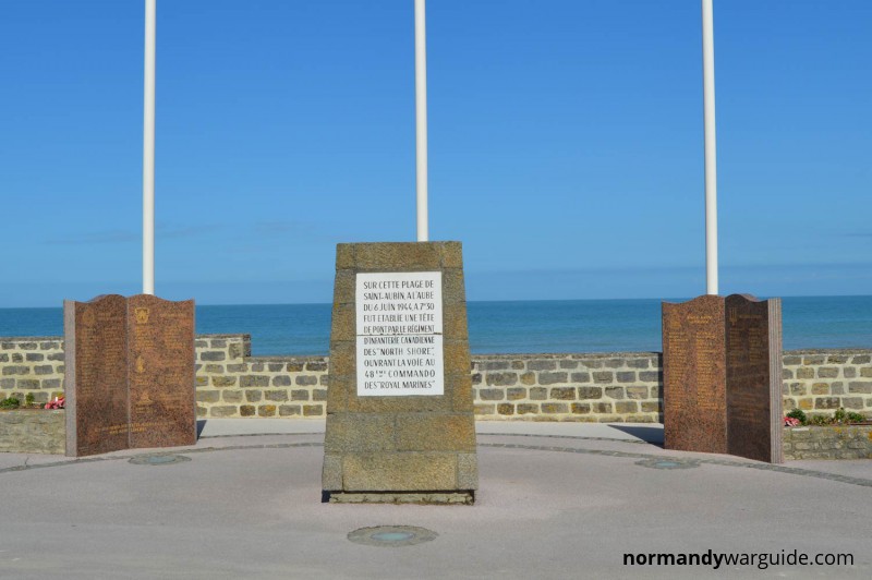 Saint-Aubin-sur-Mer Monument to 48th Royal Marine Commando’s