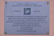 Scottish Paratrooper Memorial Bench Plaque, Ranvillea