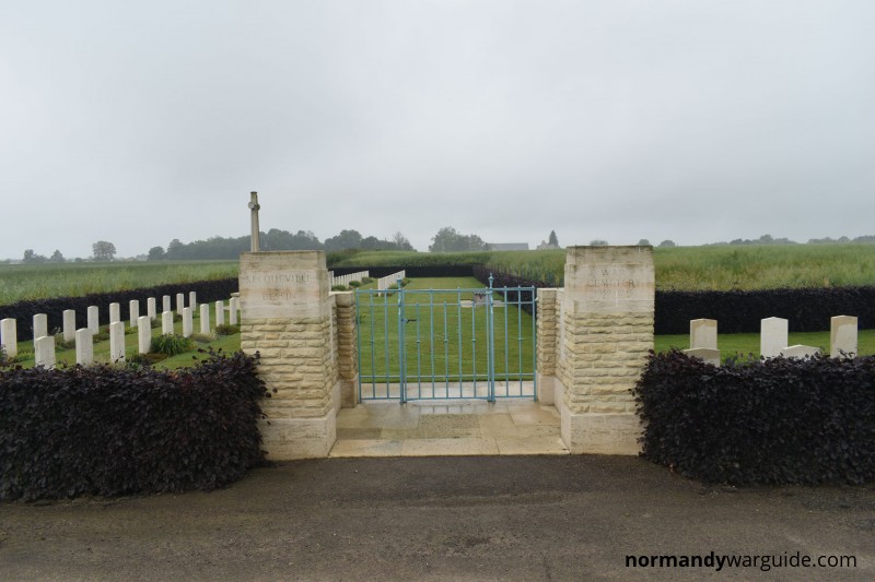 Entrance gateway into Secqueville-en-Bessin War Cemetery