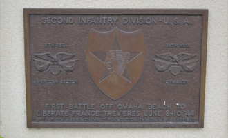 Trevieres Second Infantry Division Plaque