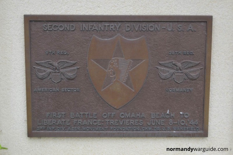 Trevieres Second Infantry Division Plaque