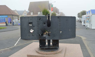 A 50mm cannon located on the harbourside at Courseulles Sur Mer